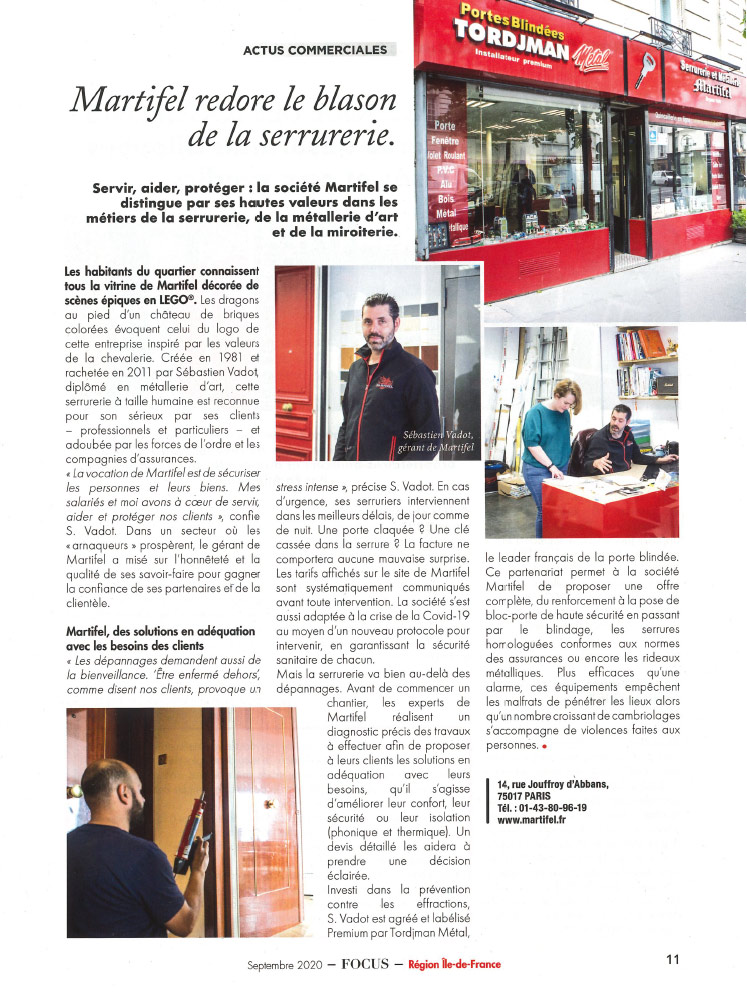 article OBS serrurerie